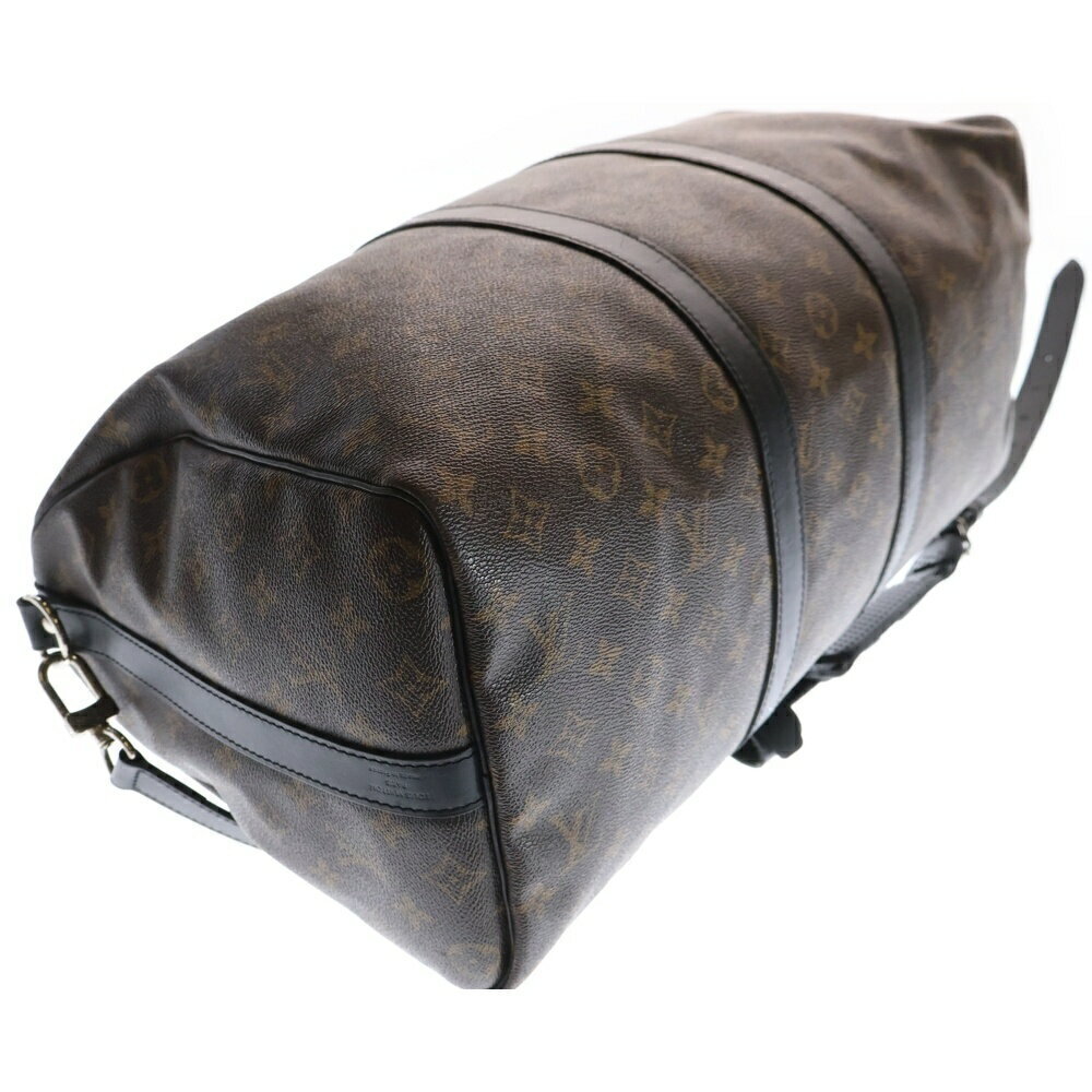 Louis Vuitton Monogram Macassar Brown Keepall Bandouliere Boston Bag Leather - Picture 5 of 6